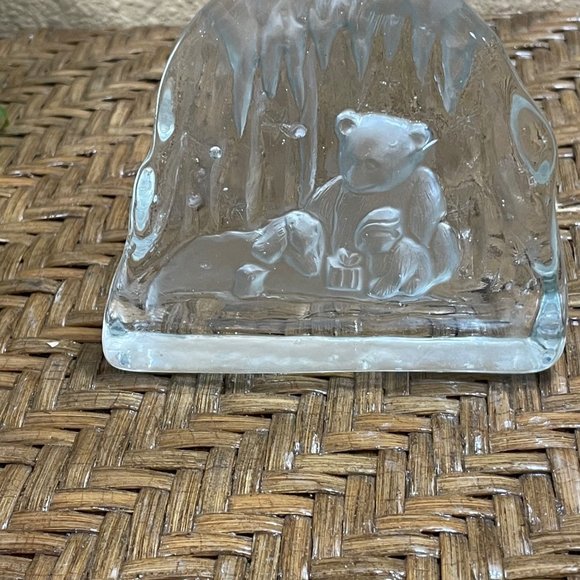 Set Of Two Crystal Polar  Bear And Cubs Sculpture Home Decor - Picture 13 of 15